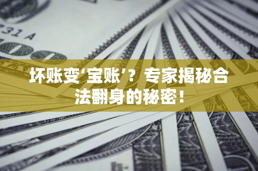 北京坏账变‘宝账’？专家揭秘合法翻身的秘密！