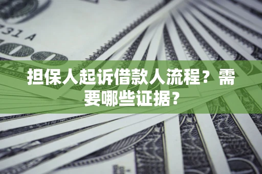 北京担保人起诉借款人流程?需要哪些证据? 北京担保人起诉借款人流程?需要哪些证据?